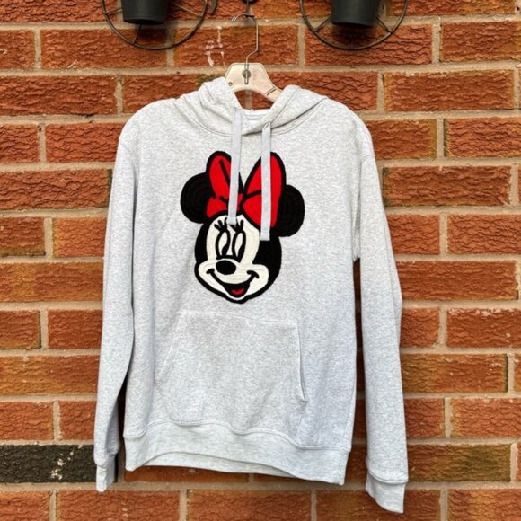 Disney Minnie Mouse Grey Stitched/Crocheted Hoodie- Size Small - Picture 8 of 9